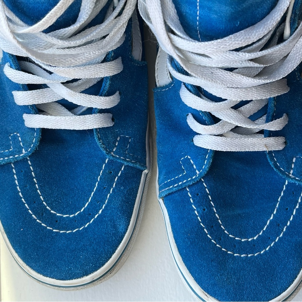 Vans Sk8 Hi Blue and White Sneakers